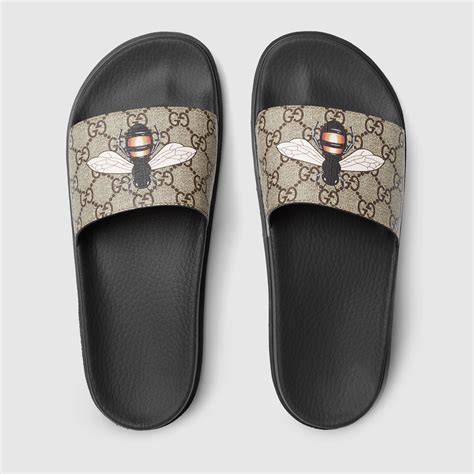 gucci gg bee slides|Gucci slides outlet.